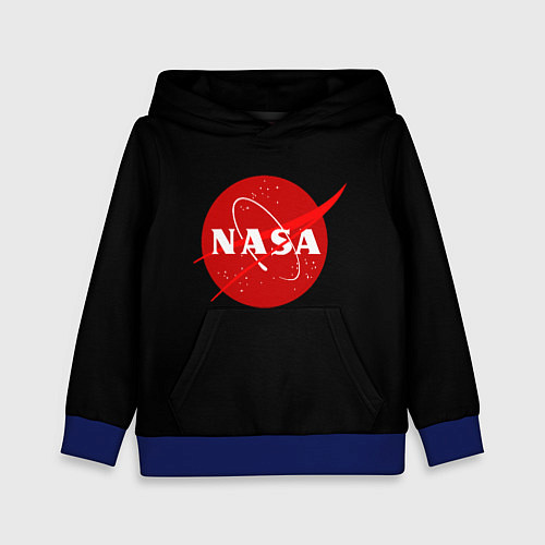 Детская толстовка NASA redlogo space usa / 3D-Синий – фото 1