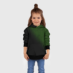 Толстовка-худи детская Неоновые соты чёрный, цвет: 3D-черный — фото 2