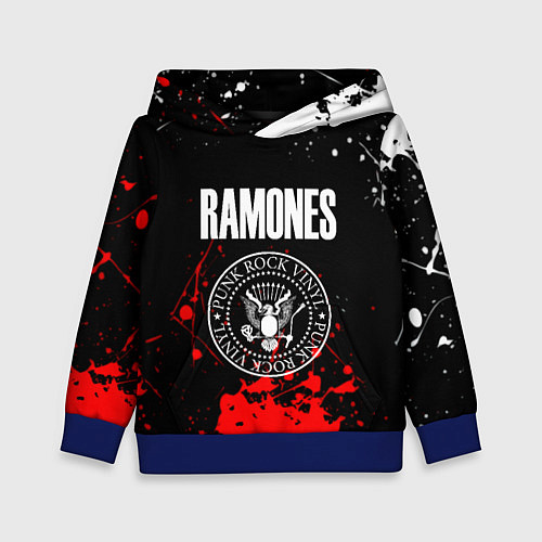 Детская толстовка Ramones краски метал группа / 3D-Синий – фото 1