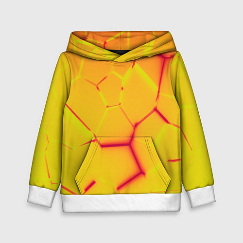 Детская толстовка Плиты желтые броня / 3D-Белый – фото 1