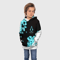 Толстовка-худи детская Assassins Creed анимус, цвет: 3D-белый — фото 2