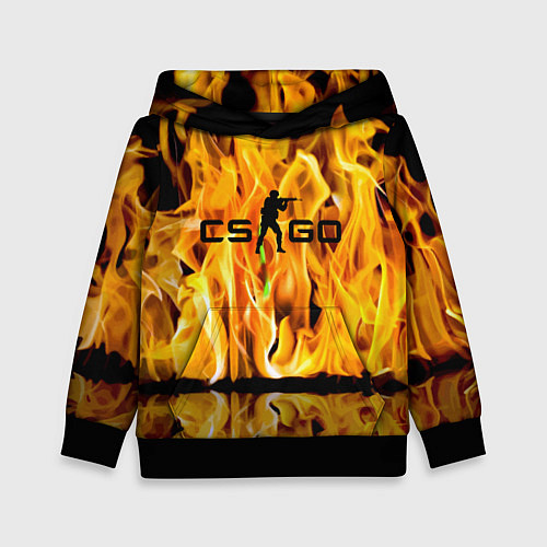Детская толстовка Counter Strike go - flame / 3D-Черный – фото 1