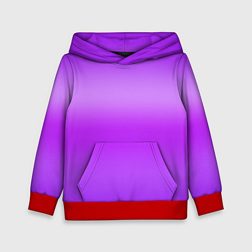 Детская толстовка Яркий сиреневый градиент / 3D-Красный – фото 1