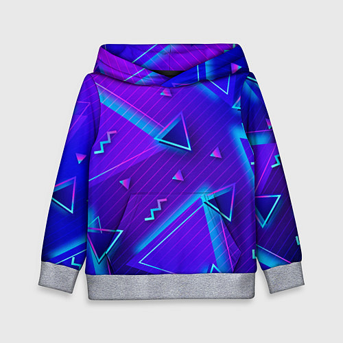 Детская толстовка Neon Pattern colored / 3D-Меланж – фото 1