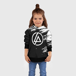 Толстовка-худи детская Linkin Park - black and white, цвет: 3D-черный — фото 2