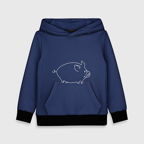 Детская толстовка Пига на фоне / 3D-Черный – фото 1