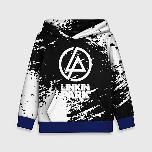 Детская толстовка Linkin park logo краски текстура / 3D-Синий – фото 1