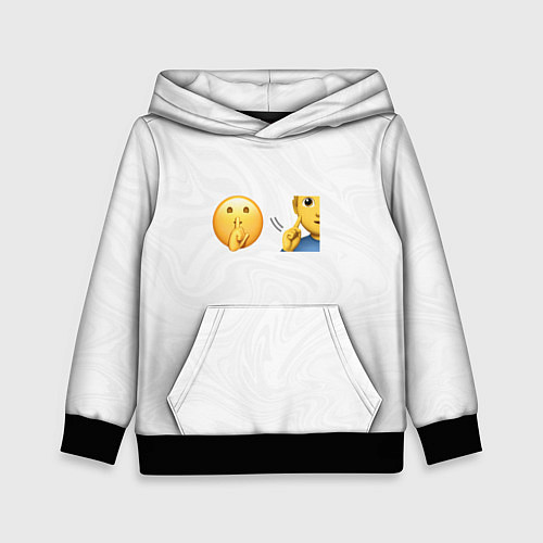 Детская толстовка Мьюнинг эмодзи / 3D-Черный – фото 1