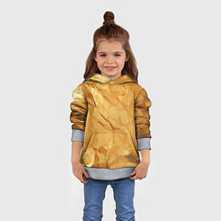 Толстовка-худи детская Золотая поверхность камня, цвет: 3D-меланж — фото 2