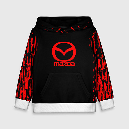 Детская толстовка Mazda краски красные штрихи / 3D-Белый – фото 1