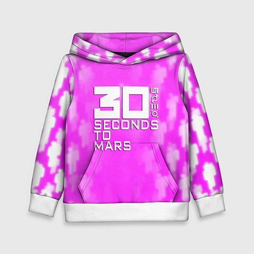 Детская толстовка 30 seconds to mars pink / 3D-Белый – фото 1