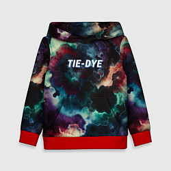 Толстовка-худи детская Tie - dye, цвет: 3D-красный