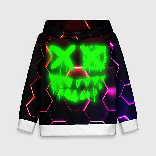 Детская толстовка Монстр из неона / 3D-Белый – фото 1