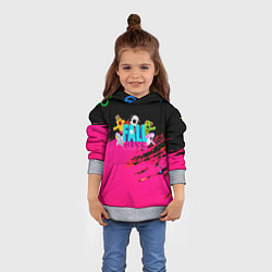 Толстовка-худи детская Fall Guys kids color, цвет: 3D-меланж — фото 2