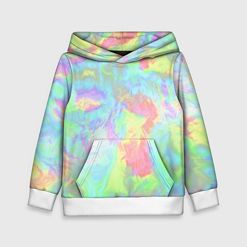 Детская толстовка Абстракция смесь красок / 3D-Белый – фото 1