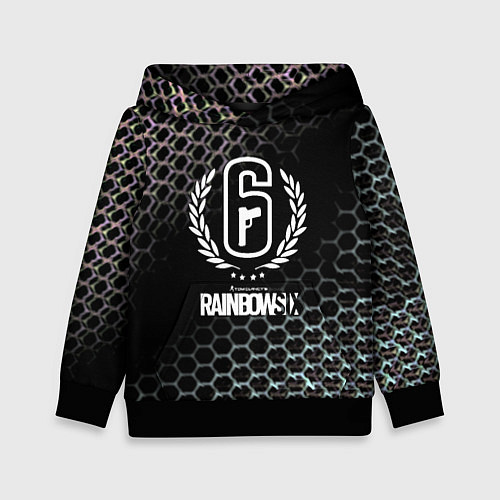 Детская толстовка Rainbow six 6 hexagon / 3D-Черный – фото 1