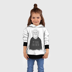 Толстовка-худи детская Я твой отец, цвет: 3D-черный — фото 2