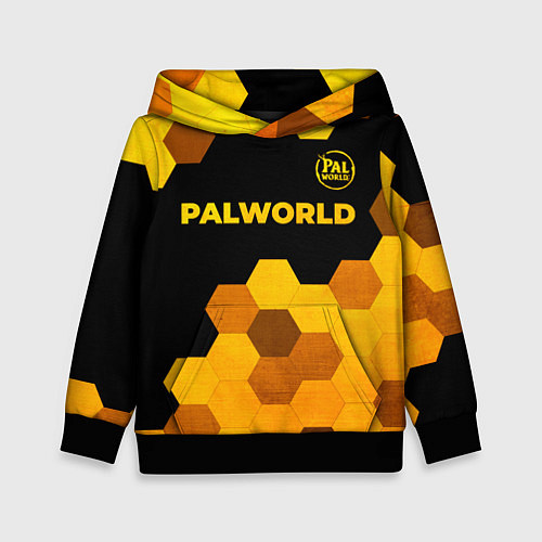 Детская толстовка Palworld - gold gradient посередине / 3D-Черный – фото 1