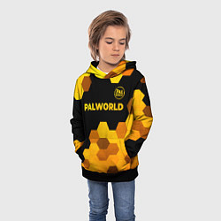 Толстовка-худи детская Palworld - gold gradient посередине, цвет: 3D-черный — фото 2