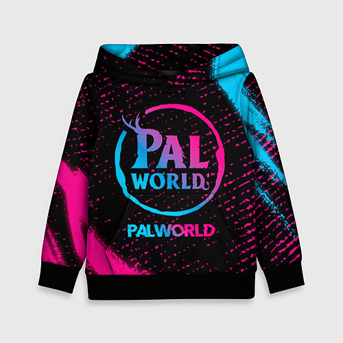 Детская толстовка Palworld - neon gradient / 3D-Черный – фото 1