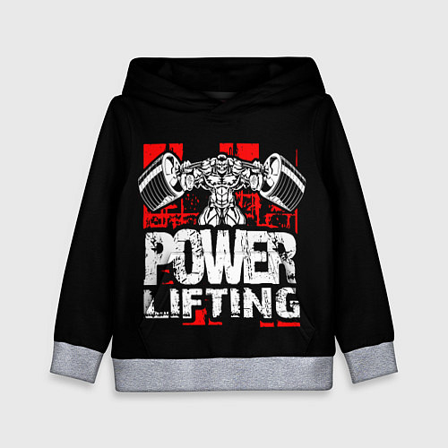 Детская толстовка Пауэрлифтинг монстер / 3D-Меланж – фото 1