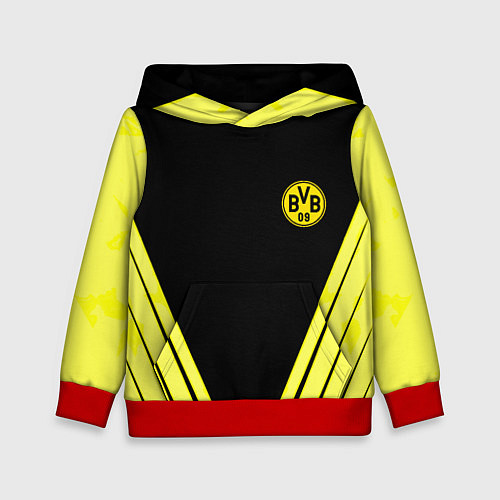 Детская толстовка Borussia geometry yellow / 3D-Красный – фото 1