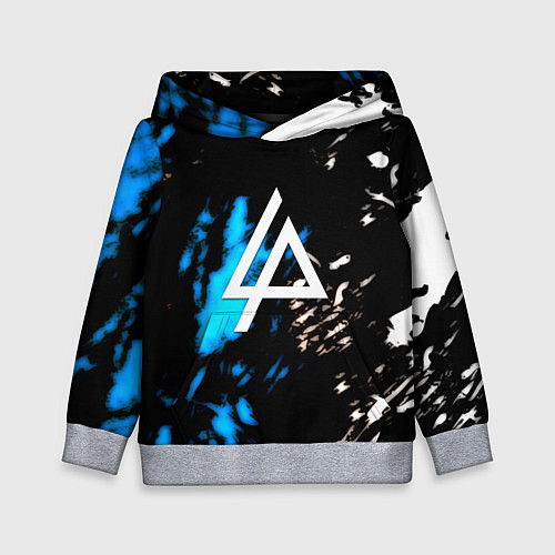 Детская толстовка Linkin park холодные краски / 3D-Меланж – фото 1