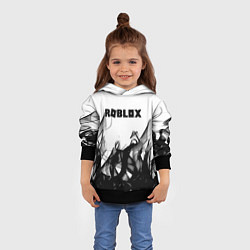 Толстовка-худи детская Roblox flame текстура, цвет: 3D-черный — фото 2
