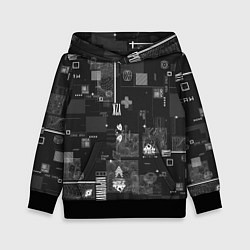 Толстовка-худи детская Y2k aesthetics print, цвет: 3D-черный