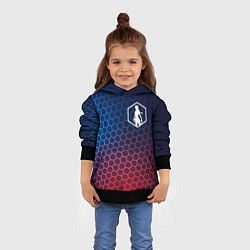 Толстовка-худи детская Tomb Raider неоновые соты, цвет: 3D-черный — фото 2