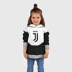 Толстовка-худи детская Juventus black geometry sport, цвет: 3D-меланж — фото 2