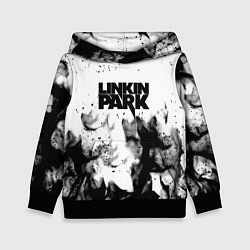 Толстовка-худи детская Linkin park огненный дым рок, цвет: 3D-черный