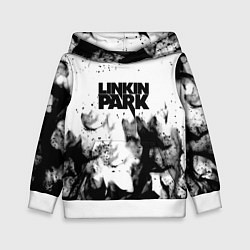 Толстовка-худи детская Linkin park огненный дым рок, цвет: 3D-белый