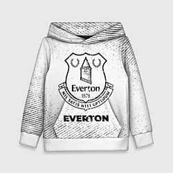 Толстовка-худи детская Everton с потертостями на светлом фоне, цвет: 3D-белый