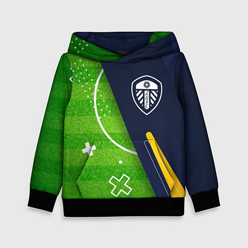 Детская толстовка Leeds United football field / 3D-Черный – фото 1