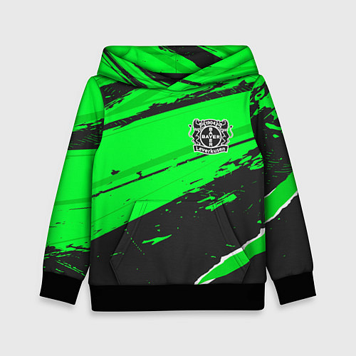 Детская толстовка Bayer 04 sport green / 3D-Черный – фото 1