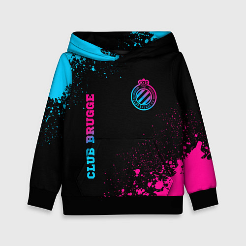 Детская толстовка Club Brugge - neon gradient вертикально / 3D-Черный – фото 1