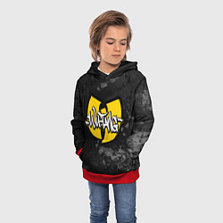 Толстовка-худи детская Wu tang clan logo, цвет: 3D-красный — фото 2