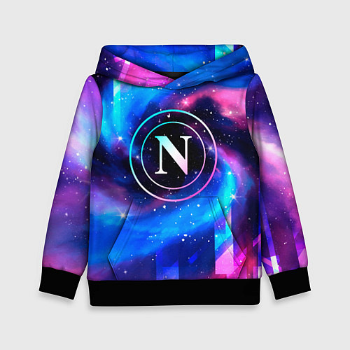 Детская толстовка Napoli неоновый космос / 3D-Черный – фото 1