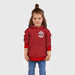 Толстовка-худи детская Manchester United отпечатки, цвет: 3D-красный — фото 2