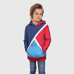 Толстовка-худи детская Расцветка из 90, цвет: 3D-красный — фото 2