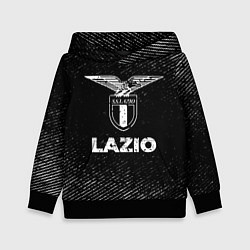Толстовка-худи детская Lazio с потертостями на темном фоне, цвет: 3D-черный