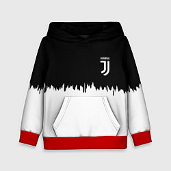 Толстовка-худи детская Juventus белый огонь текстура, цвет: 3D-красный