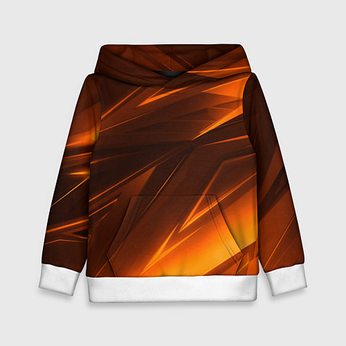 Детская толстовка Geometry stripes orange / 3D-Белый – фото 1