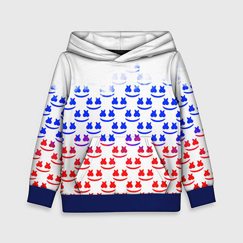 Детская толстовка Marshmello russia color / 3D-Синий – фото 1