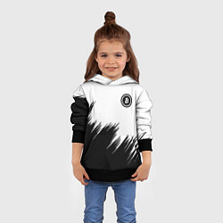 Толстовка-худи детская Биткоин текстура крипта, цвет: 3D-черный — фото 2