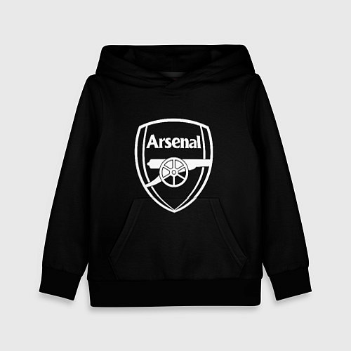 Детская толстовка Arsenal fc белое лого / 3D-Черный – фото 1