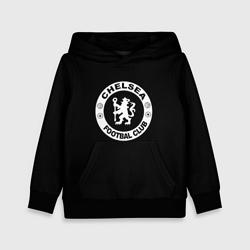 Детская толстовка Chelsea fc белое лого / 3D-Черный – фото 1