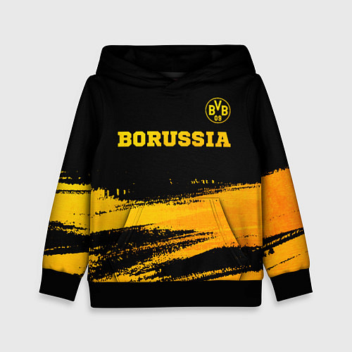 Детская толстовка Borussia - gold gradient посередине / 3D-Черный – фото 1