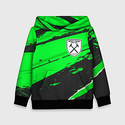 Толстовка-худи детская West Ham sport green, цвет: 3D-черный